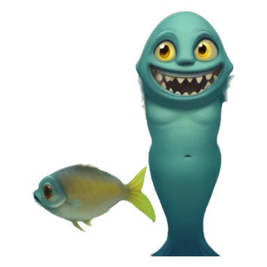 merpeople: ugly evil Underwater-dwelling beings with the upper body of a human and the lower body of a fish, known for their beautiful singing voices and protective nature. sticker
