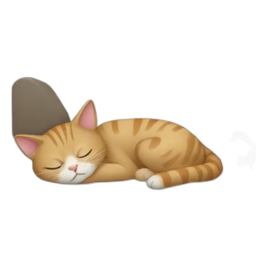 cat sleeping preventing to work sticker