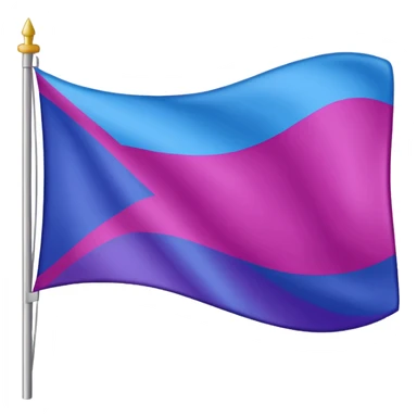 La bandera bisexual (lleva 3 franjas: la de arriba color magenta, abajo azul y en medio morada) sticker