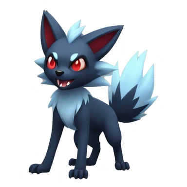 Cool Edgy Zorua-Zoroark-Mightyena full body sticker