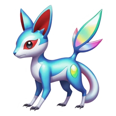 Shiny Colorful Vernid-Trico-Meloetta-Latias-Koraidon-Peppercat-Protogen-Pokémon-Digimon-Fakémon-fusion-hybrid-creature sticker