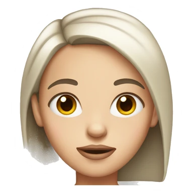 girl with MASSIVE forhead and no eyebrows sticker