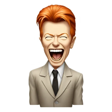David Bowie laughing sticker