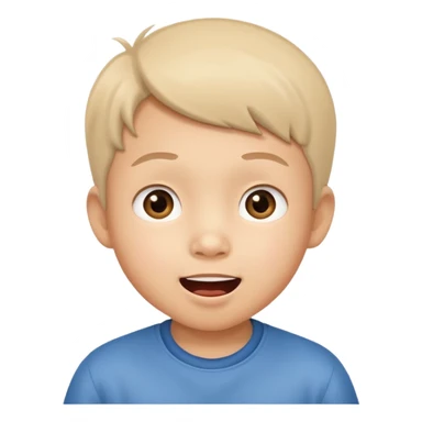 asian kid surprise face sticker