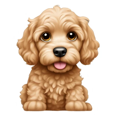 Apricot cute Cockapoo puppy sticker