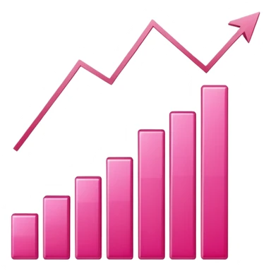 pink stock graph sticker
