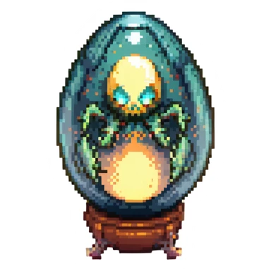 cranial, eye, MRI, SCAN, egg, embryonic, inside of glass egg, alien, eerie, otherworldly, crystal egg, tiny embryo. fetoid shape sticker