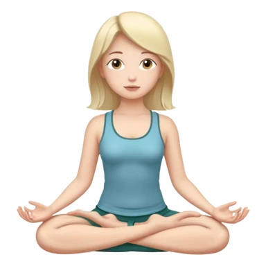 девочка сидит в позе лотоса и дышит sticker