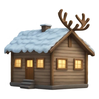 Reindeer on a house  sticker
