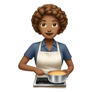A women Who is cooking a good tiramisu sticker
