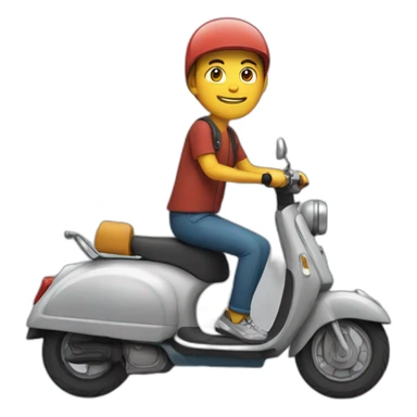 Jul sur un scooter sticker