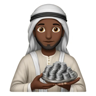 Un árabe  negro con mucha plata  sticker