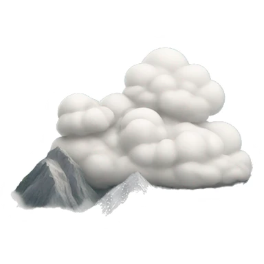Cloud and mountain sticker
