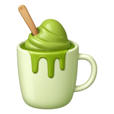 pistacio popsicle in a warm milk cup sticker