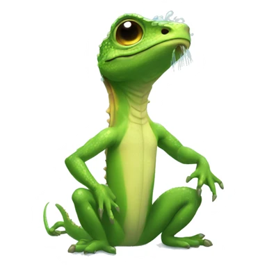 Lizard take Ng a shower sticker