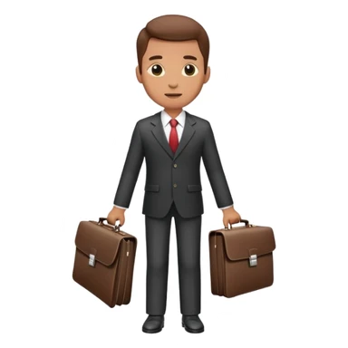 businessman in a suit with briefcase sticker