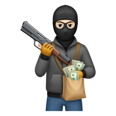 A man robbing a store  sticker