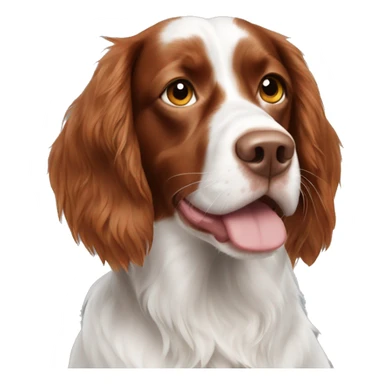 Brittany spaniel long hair with spots sticker