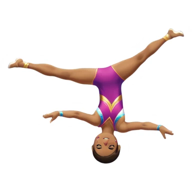 A gymnast performing a mid-air flip, with a backdrop of a circus arena filled with cheering spectators. The gymnast's body is in a perfect arch, with hands and legs extended. The setting is vibrant, colorful, and full of energy, symbolizing acrobatics. Transparent background. sticker