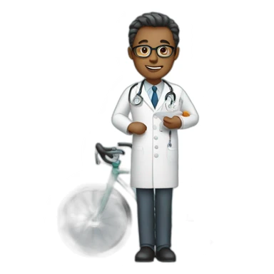Doctor with bike sticker