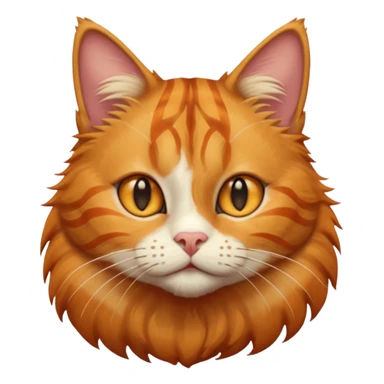 A high-resolution photo-realistic digital illustration of a ginger tabby cat sticker