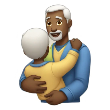 A father that give's a white rock to his son sticker