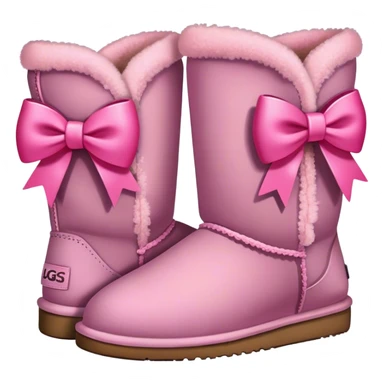Uggs with pink bows sticker