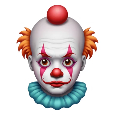 Sad clown tattoo sticker
