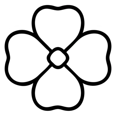 contour de fleur juste la forme sticker