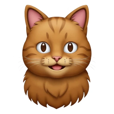 default ios man emoji head, with the body of a cat, not as a head sticker