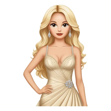 Adriana Karembeu in gala dress sticker