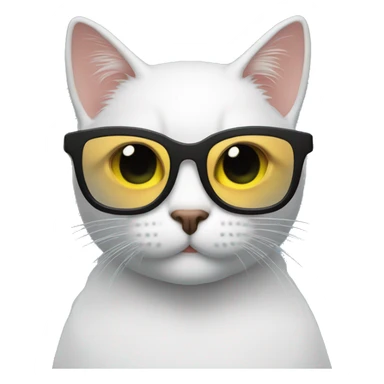 Gato con gafas de fiesta  sticker
