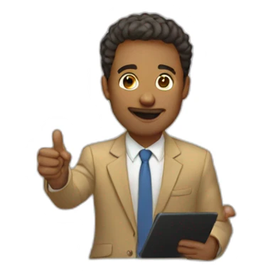 erick giving a keynote sticker