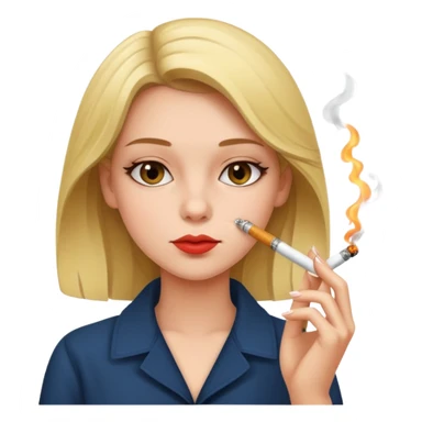 Girl smoking sticker
