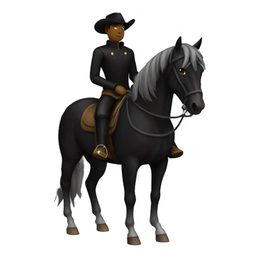 Horseman all black sticker