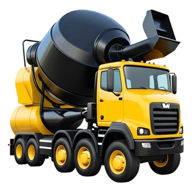 Cement Mixer - Mack Granite (Model Year: 2022) (Iconic colour: Yellow and black) sticker