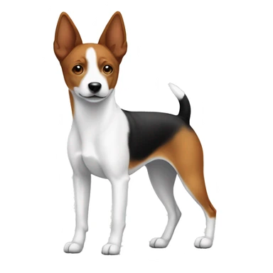 Blank and white basenji with pointy ears sticker