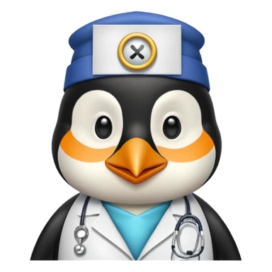 doctor penguin sticker