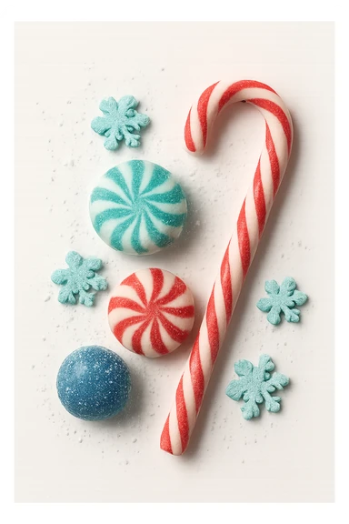 winter candy, remove background sticker