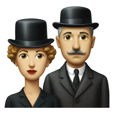 René Magritte's Lovers sticker