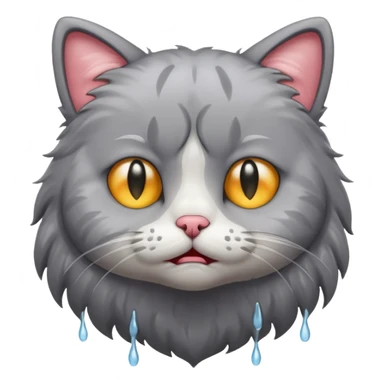 crying cat sticker