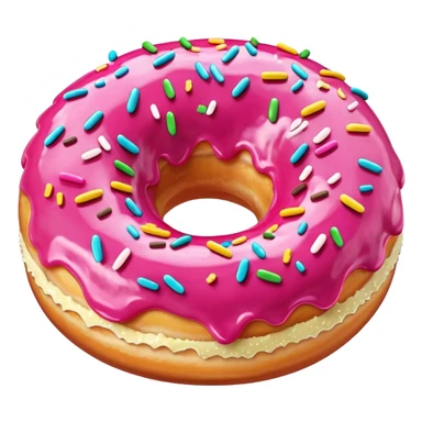 Donut with Pink Frosting sticker