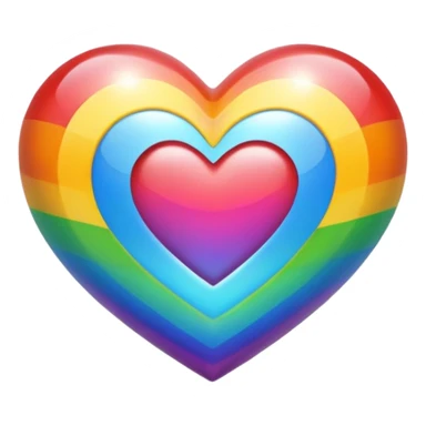 Un cuore arcobaleno sticker