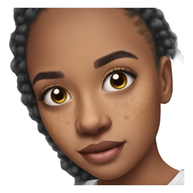 Hyperpigmentation meme girl from tiktok sticker