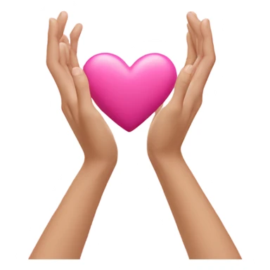 heart with hands, pink heart in middle sticker