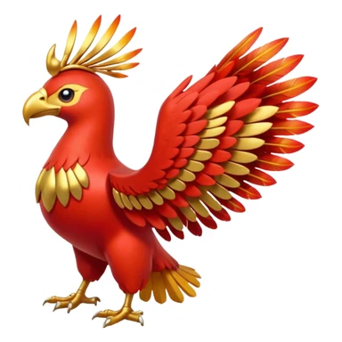 Pokemon red and green legendary Ho-Oh sticker