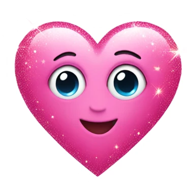 pink heart with sparkles sticker