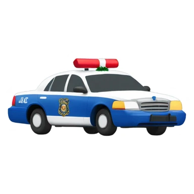 Christmas police car sticker