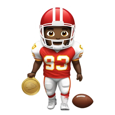 Chiefs player with a medal sticker