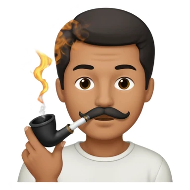 Man smoking from pong , the pong in his mouth (like this pong ⚗️) sticker